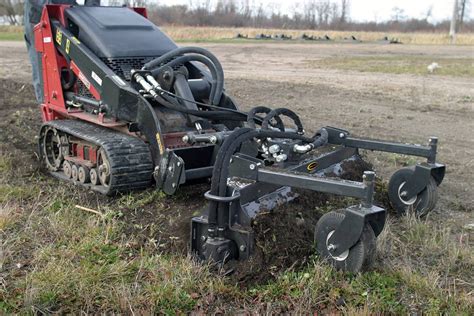 mini skid steer soil conditioner attachment for sale|mini skid power rake.